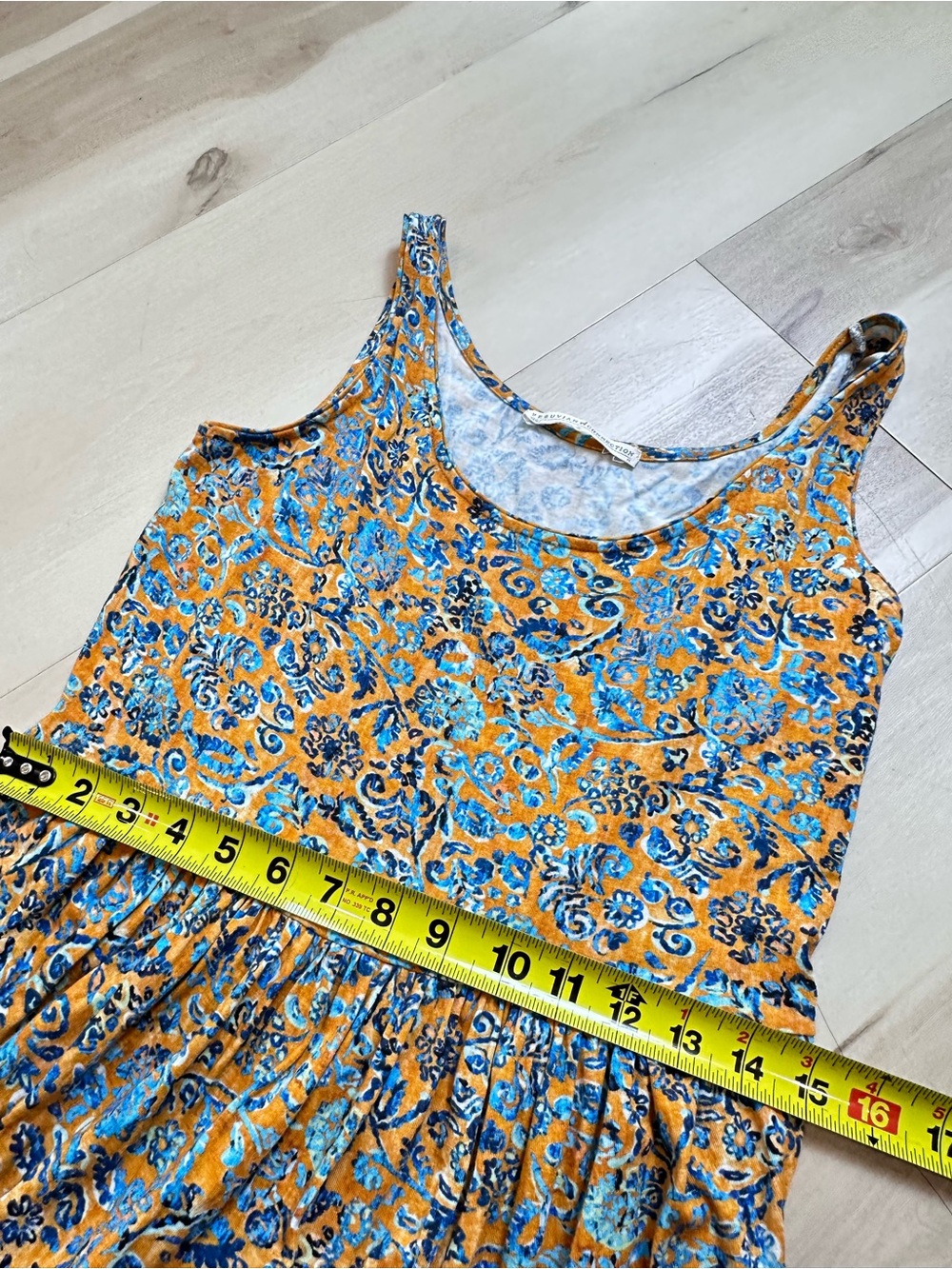 Peruvian Connection sleeveless tiered maxi dress Sz M cottage-core ruffled skirt - Picture 9 of 10